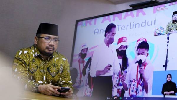 Ucapkan Selamat Hari Anak, Menag Yaqut Ajak Wujudkan Ruang Pendidikan Berbasis Agama