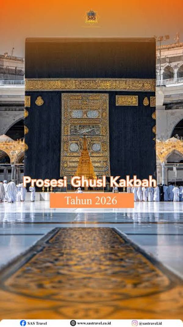 Tradisi Tahunan Pencucian Ka'bah Digelar Hari Ini, Air Zamzam dan Mawar Digunakan Bersihkan Baitullah