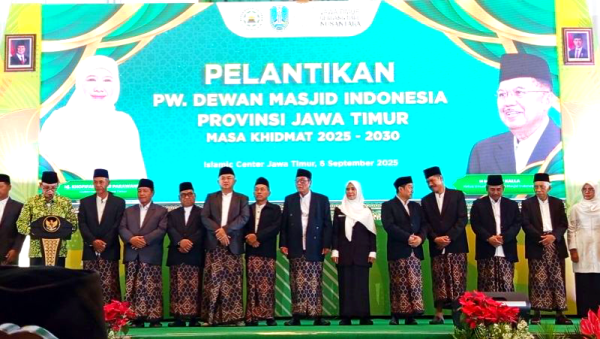 PW DMI Jatim 2025-2030 Resmi Dilantik, JK Soroti Peran Masjid dalam Kemajuan Ekonomi Umat
