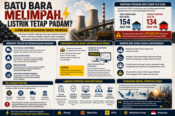 Batu Bara Melimpah, Listrik Tetap Padam? Alarm Baru Ketahanan Energi Indonesia