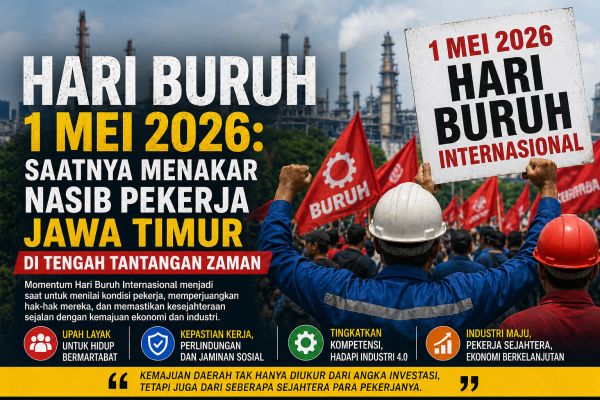 Hari Buruh 1 Mei 2026: Saatnya Menakar Nasib Pekerja Jawa Timur di Tengah Tantangan Zaman
