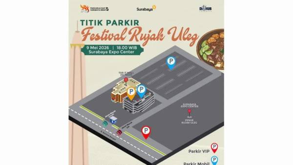 Festival Rujak Uleg 2026 Dipadati Pengunjung, Dishub Surabaya Siapkan Area Parkir Terpusat di SBEC