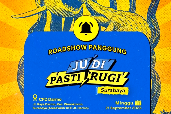 Surabaya Lawan Judi Online, Kampanye “Judi Pasti Rugi” Digelar Minggu Ini