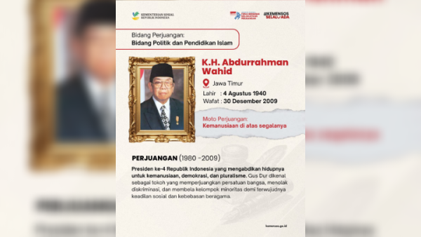 Negara Akhirnya Resmi Nobatkan Gus Dur sebagai Pahlawan Nasional: “Sudah Lama Beliau Jadi Pahlawan di Hati Rakyat”