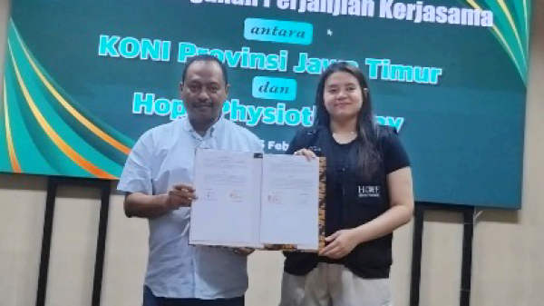 KONI Jatim Gandeng Hope Physiotherapy, Perkuat Sport Science dan Tekan Risiko Cedera Atlet