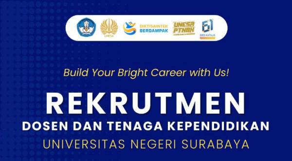 Kabar Gembira! Unesa Buka 90 Lowongan Kerja Tenaga Kependidikan 2026, Kontrak 2 Tahun