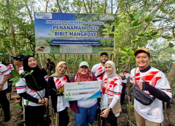BPJS Ketenagakerjaan Gresik Tanam 1.437 Bibit Mangrove, Wujudkan Kepedulian Lingkungan