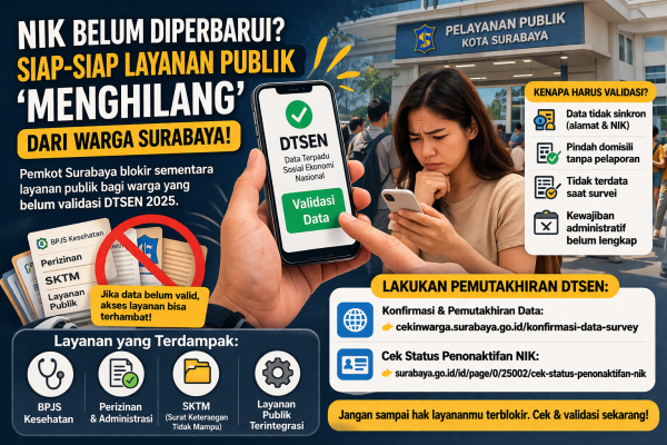 NIK Belum Diperbarui? Siap-Siap Layanan Publik ‘Menghilang’ dari Warga Surabaya!