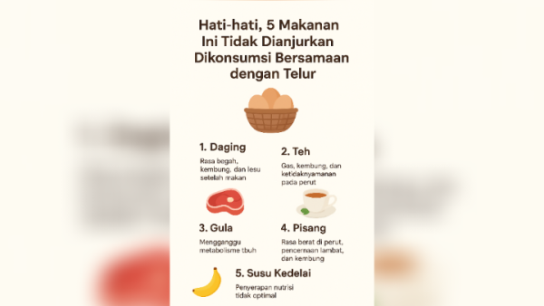 Kombinasi Kurang Tepat: Hindari Mencampur Telur dengan 5 Jenis Makanan Ini