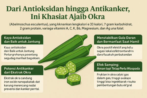 Dari Antioksidan hingga Antikanker, Ini Khasiat Ajaib Okra yang Jarang Diketahui