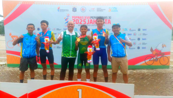 Tim Balap Sepeda Jatim Sabet Juara Umum di Popnas XVII Jakarta