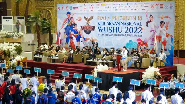 Emil Buka Kejurnas Wushu 2022 Piala Presiden RI