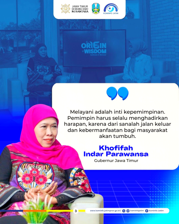 Khofifah Dorong Model Kepemimpinan yang Melayani dan Menumbuhkan Harapan