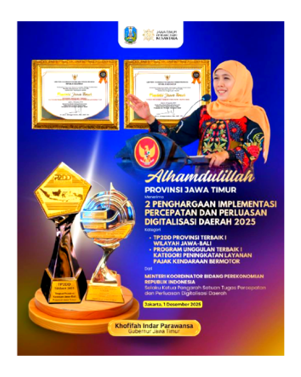Jatim Kembali Raih Dua Penghargaan Digitalisasi dari Kemenko Perekonomian RI