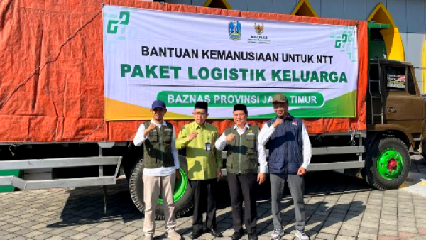 BAZNAS dan Kemenag Jatim Lepas 27 Ton Bantuan Logistik untuk Korban Gempa NTT