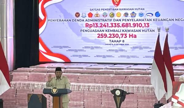 Presiden Prabowo Saksikan Pengembalian Jutaan Hektare Hutan Ilegal dan Penyelamatan Uang Negara Rp13,2 T