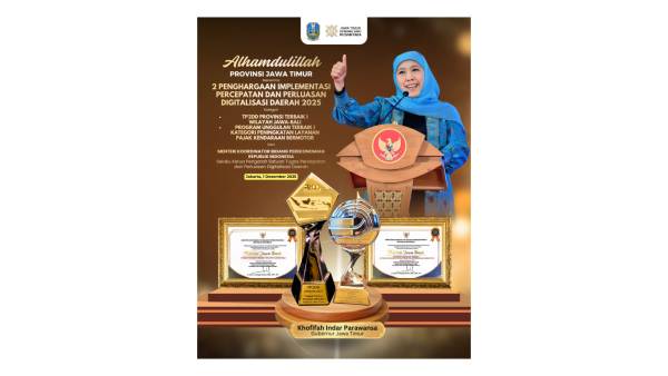 Digitalisasi Pendapatan Jatim Diakui Nasional, Bapenda Jadi Penggerak Utama