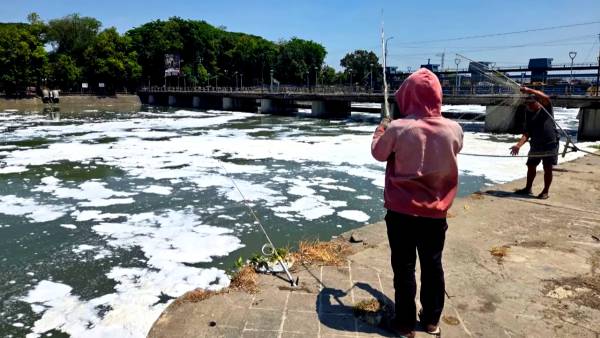 DLH Jatim Ungkap Kebakaran Gudang PT Wings Surya Jadi Pemicu Busa Tebal dan Ikan Mati