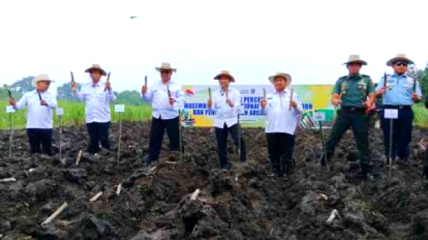 Wagub Emil Gelar Tanam Tebu Serentak Program Bongkar Ratoon di Jombang