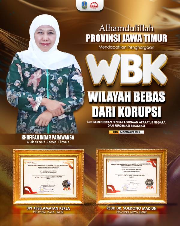RSUD Dr Soedono Madiun  Raih Penghargaan Zona Integritas Predikat WBK