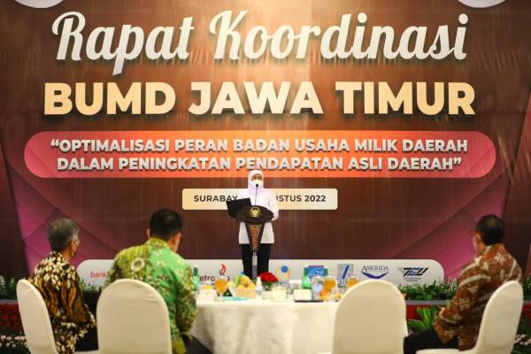 Khofifah Ajak BUMD Maksimalkan Potensi dan Aset yang Dimiliki untuk Tingkatkan PAD Jatim