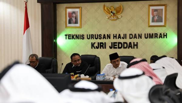 Menag Yaqut Bertemu Masyariq, Bahas Layanan Arafah, Muzdalifah, dan Mina