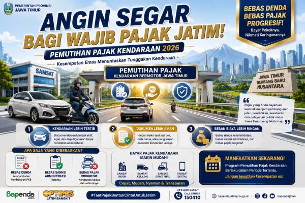 Bebas Denda, Bebas Pajak Progresif! Pemutihan Kendaraan Jatim Jadi Angin Segar bagi Warga