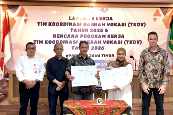 Kadin Jatim dan TKDV Percepat Pembentukan Vokasi di 38 Daerah, Target Tuntas 2026
