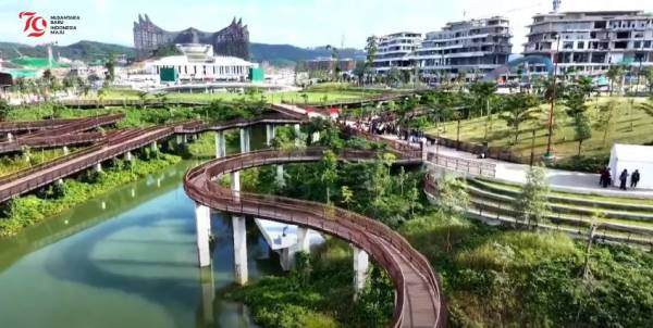 Jokowi Resmikan Plaza Seremoni Sumbu Kebangsaan IKN