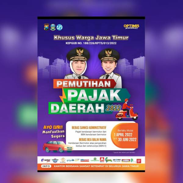 Sambut Ramadhan Pemprov Jatim Berlakukan Pemutihan Pajak