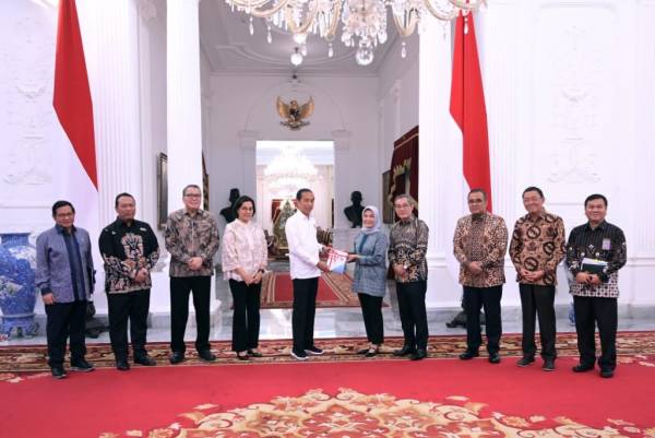 Jokowi Terima IHPS I Tahun 2023 dari BPK, 80 K/L Predikat WTP