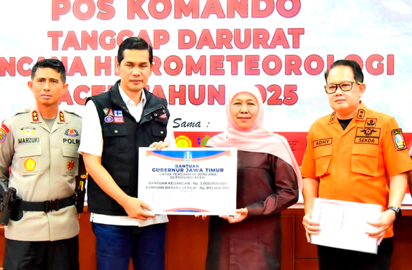 Jatim Gerak Cepat Salurkan Bantuan Kemanusiaan untuk Aceh