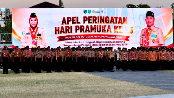Khofifah Dorong Pramuka Jatim Dukung Swasembada Pangan