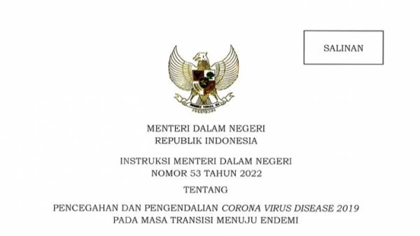 Cabut PPKM, Pemerintah Terbitkan Inmendagri 53/2022