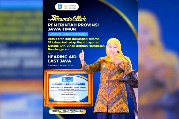 Khofifah Luncurkan Pusat Deteksi dan Intervensi Dini Ketunarunguan di Surabaya