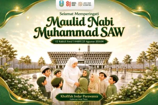 Maulid Nabi Jadi Momentum Khofifah Ajak Warga Perkuat Akhlak dan Kerukunan