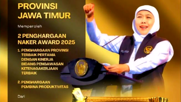 Gubernur Khofifah Sabet Dua Penghargaan Nasional di Ajang Naker Award 2025