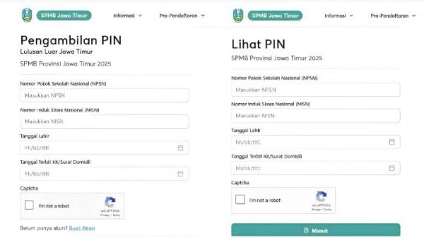 SPMB Jatim 2025 Resmi Dimulai Hari Ini, Ini Cara Ambil PIN dan Syaratnya