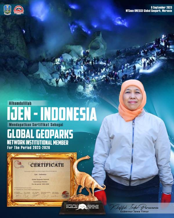 Geopark Ijen Dikukuhkan Sebagai UNESCO Global Geopark