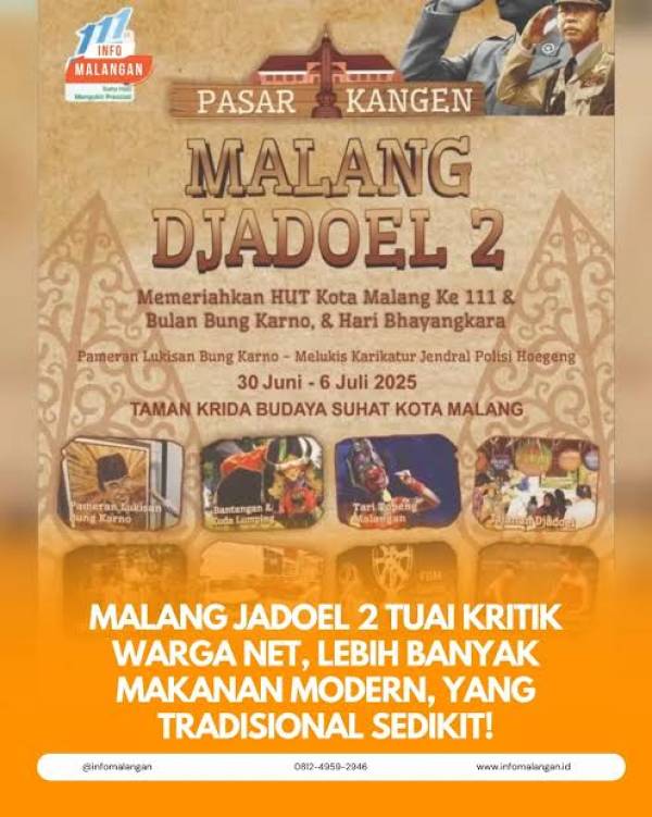 Pasar Kangen Malang Djadoel Hidupkan Warisan Budaya dan Dongkrak Ekonomi Kreatif